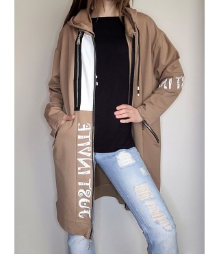 Naujas ilgas džemperis su kapišonu S/M L/XL